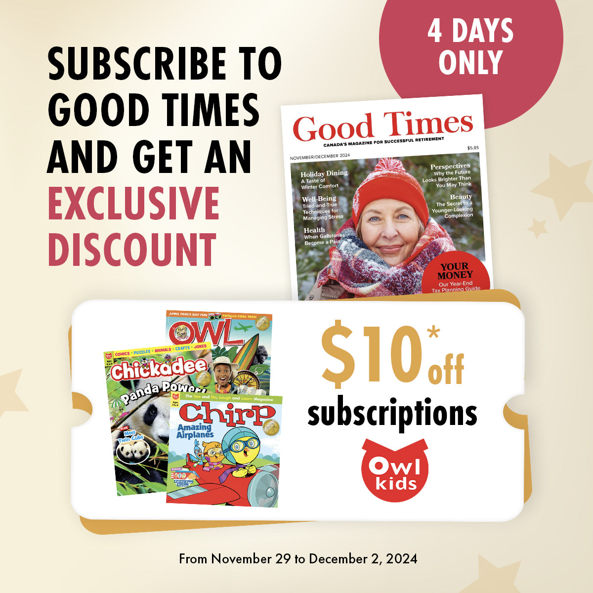 Special Offer | Good Times Magazine - One Year Subscription